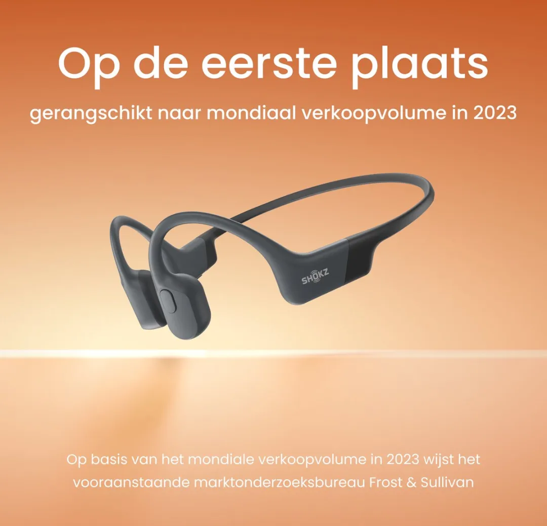 Shokz OpenRun Mini S806-MN-BK Bone Conduction Hoofdtelefoon - Zwart