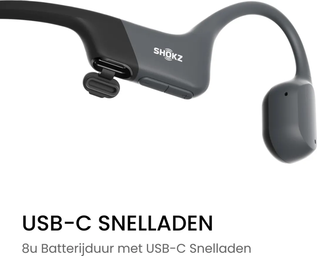 Shokz OpenRun Mini S806-MN-BK Bone Conduction Hoofdtelefoon - Zwart