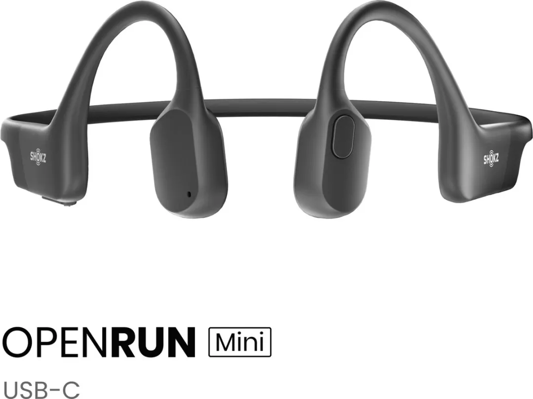 Shokz OpenRun Mini S806-MN-BK Bone Conduction Hoofdtelefoon - Zwart