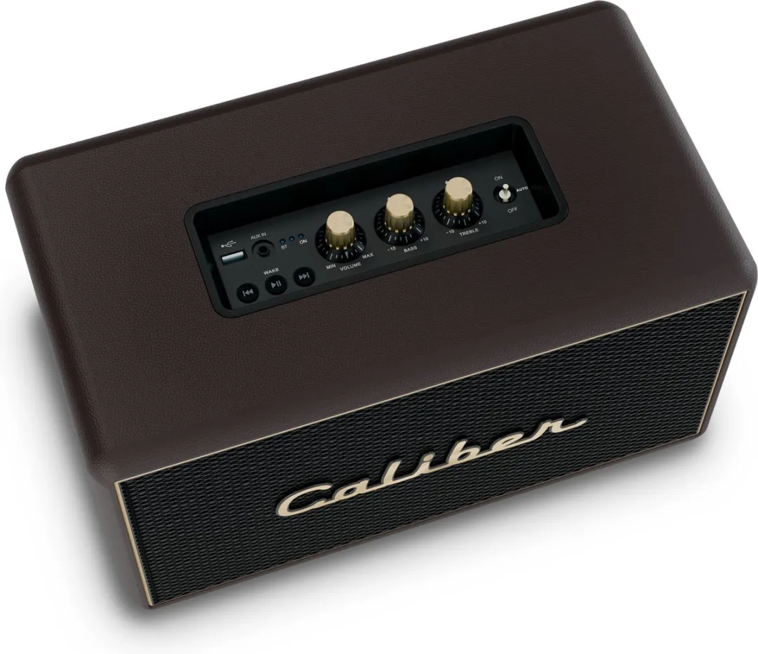 Caliber Retro Speaker HFG411BT-GBR - 200W - Bruin/Goud