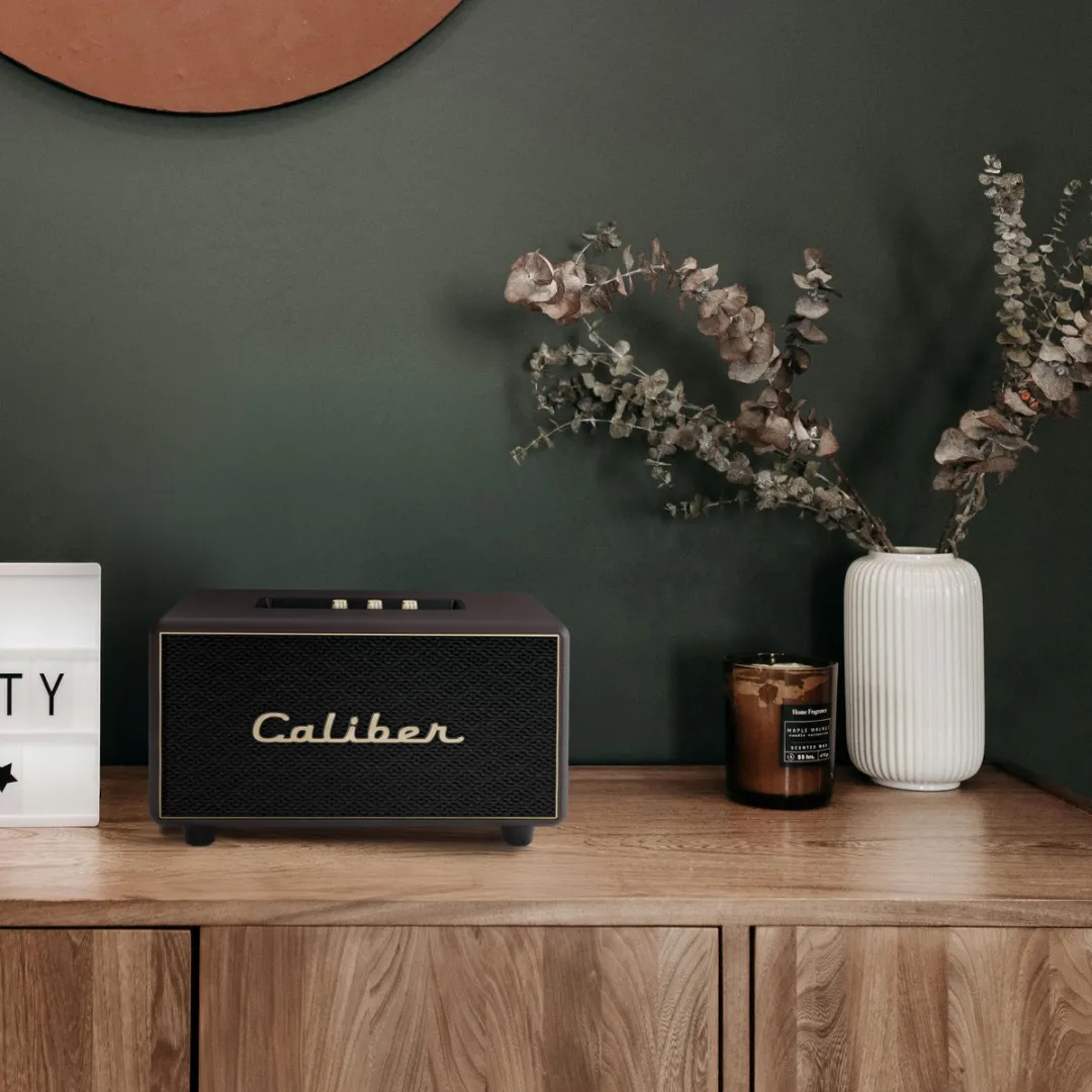 Caliber Retro Speaker HFG411BT-GBR - 200W - Bruin/Goud