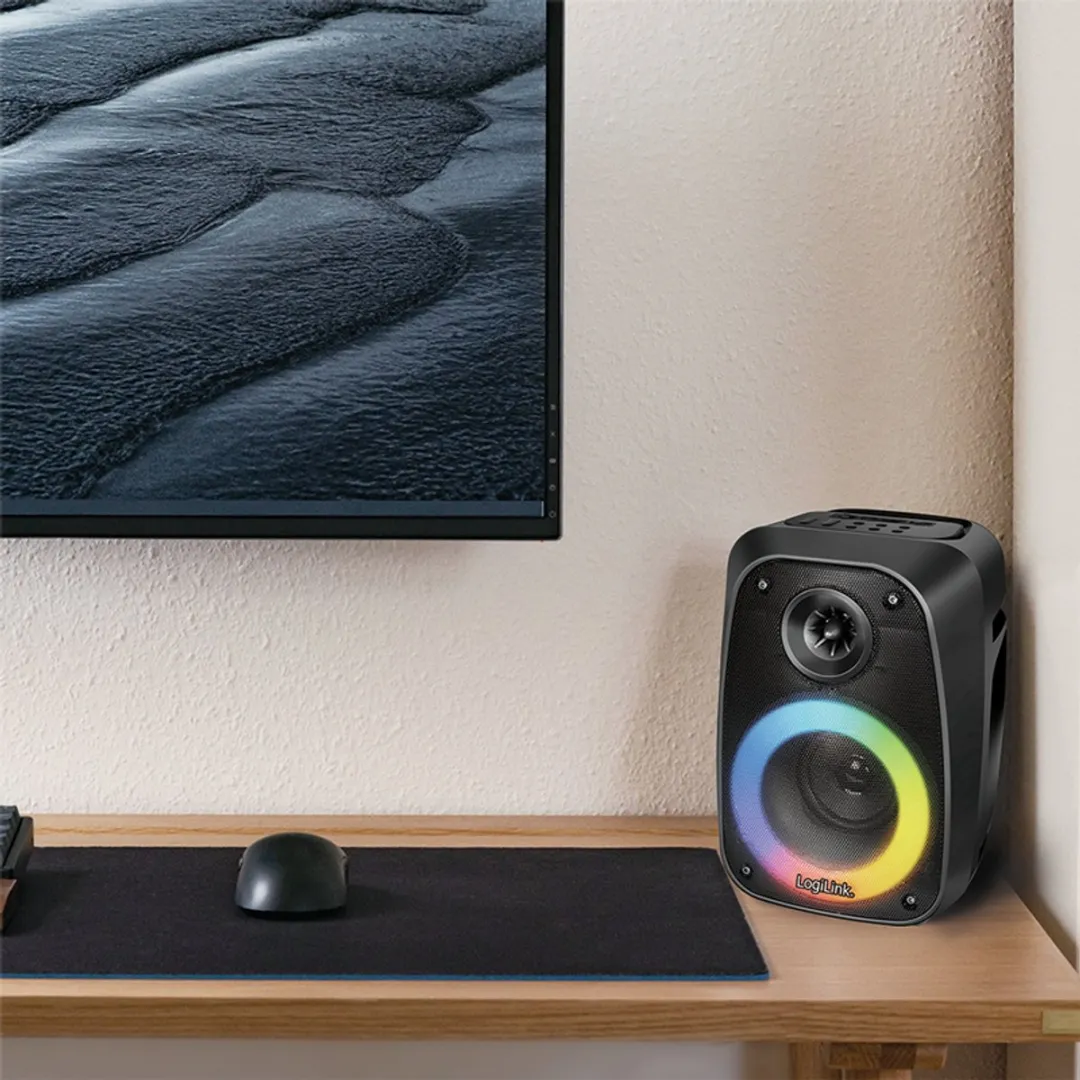 Logilink SP0065 TWS-luidspreker - 10W - RGB - Zwart