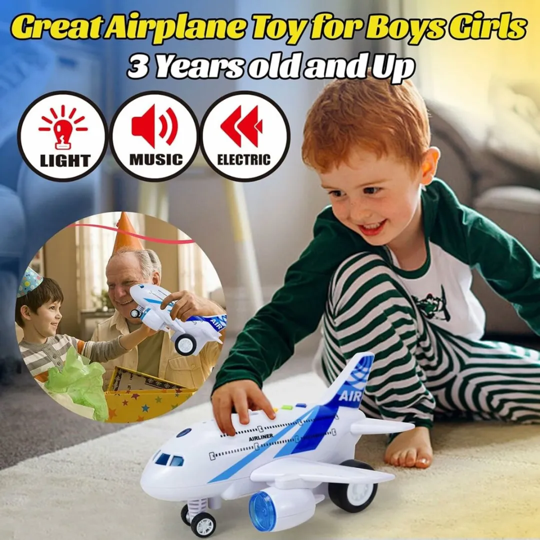YJ Toys Aviation Airplane A1115-NAN Speelgoedvliegtuig - Met licht en geluid - Wit