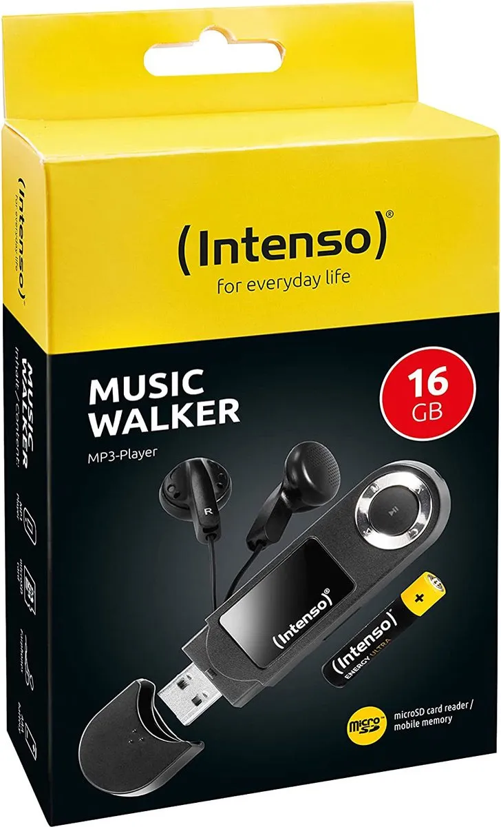 Intenso Music Walker MP3 Speler 16GB - Zwart