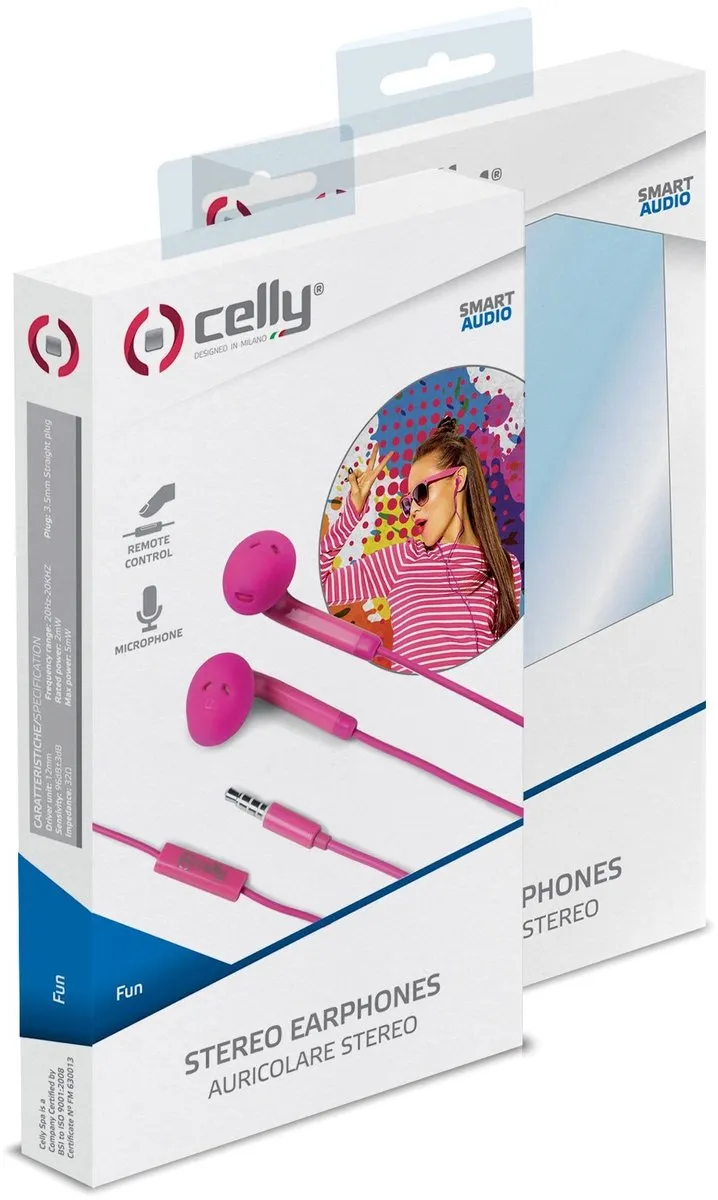 Celly Fun 35 Stereo Oordopjes - Roze