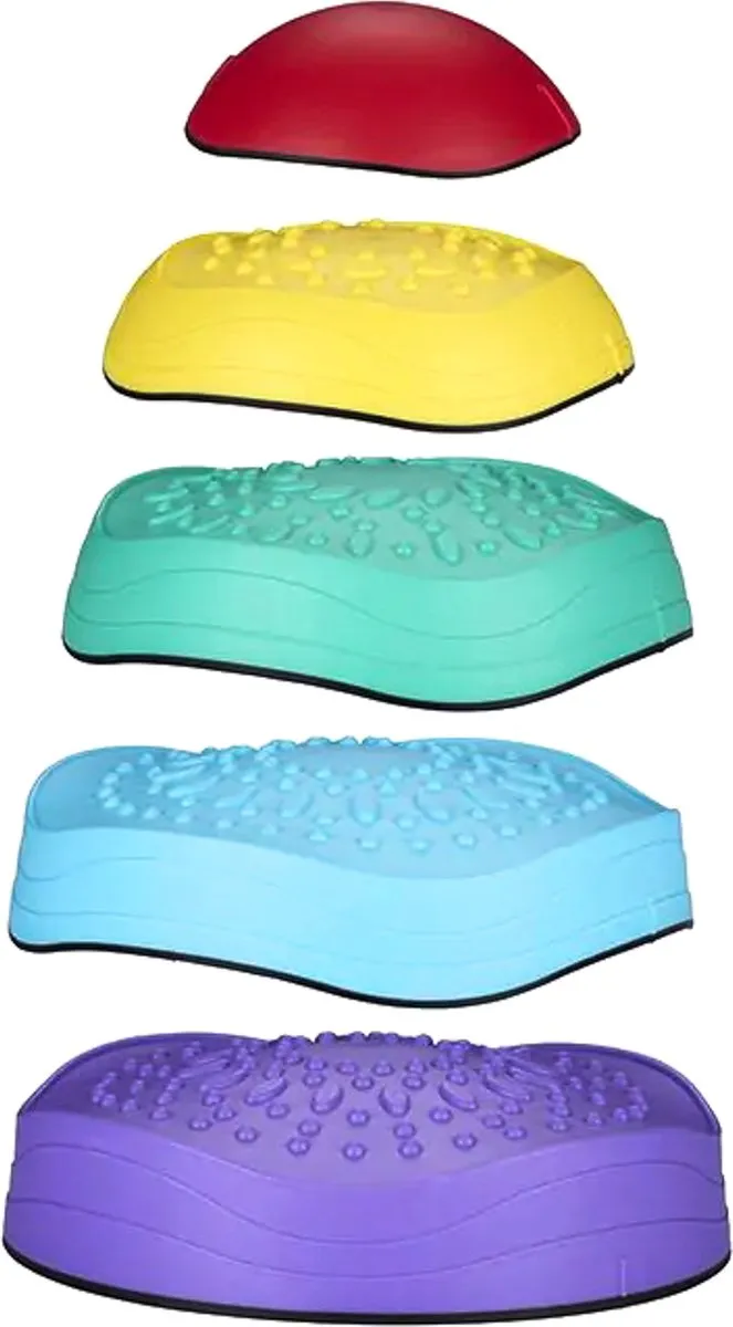 Let's Play - Stepping Stones - Opstapstenen - Anti-slip - 5 stuks - 5 kleuren