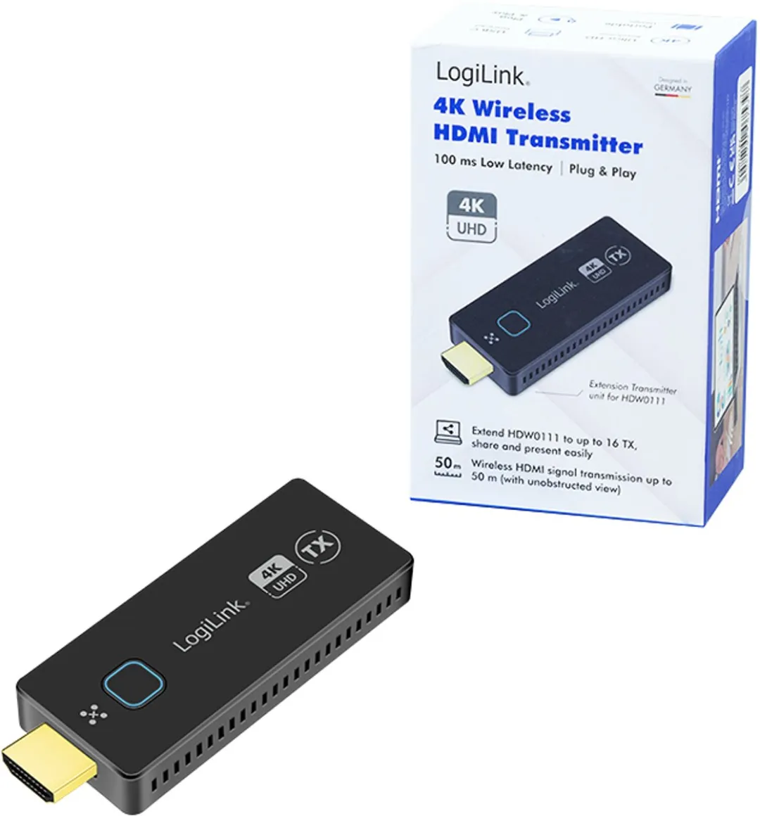 Logilink HDW0111AT Draadloze HDMI-zender - 50m - Zwart