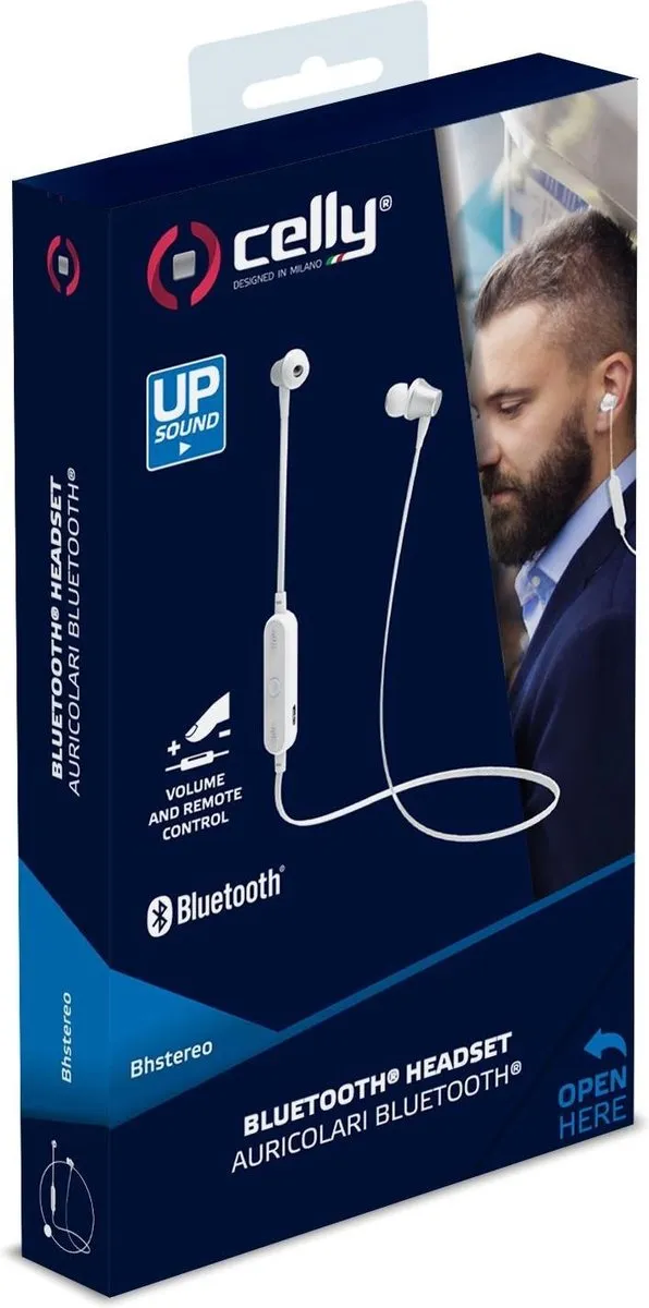 Celly 8021735742807 Bluetooth Headset - Wit - afbeelding 6 van 6
