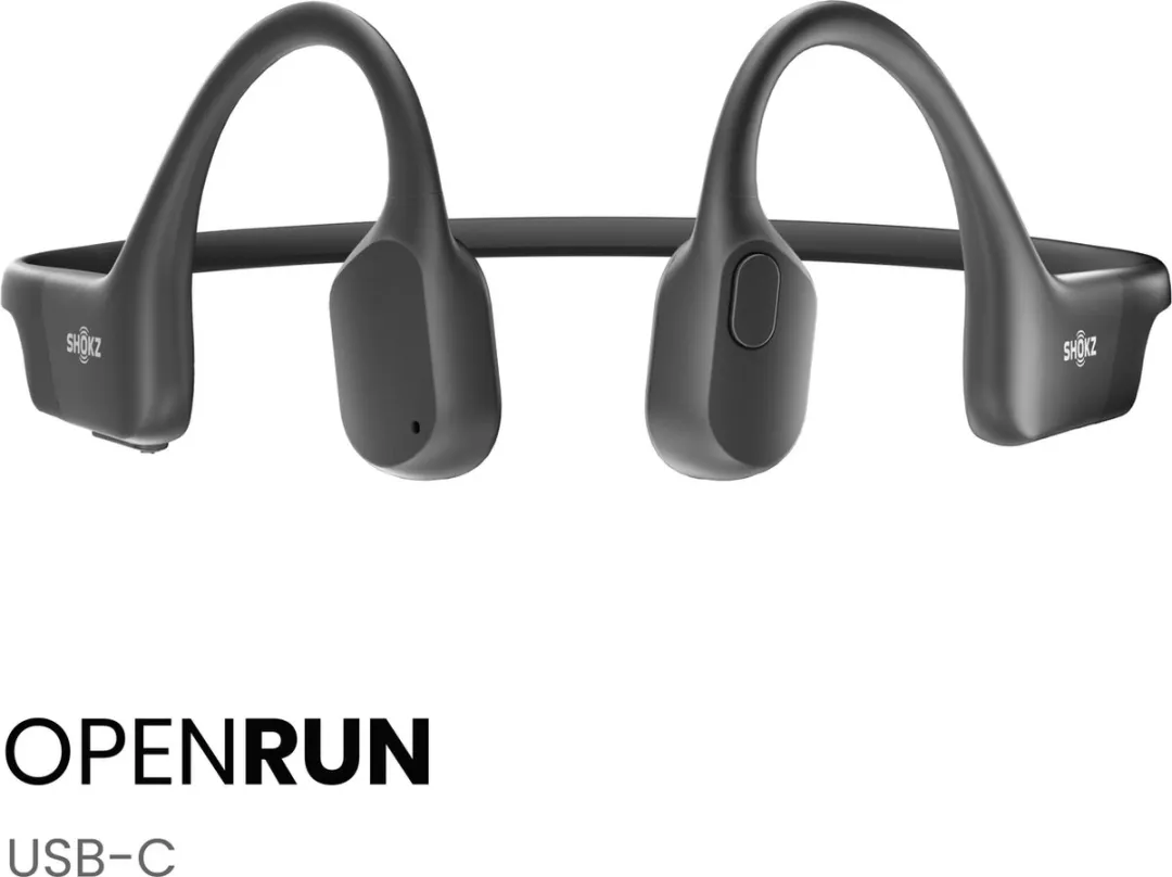 Shokz OpenRun USB-C S805-ST-BK Bone Conduction Hoofdtelefoon - Zwart