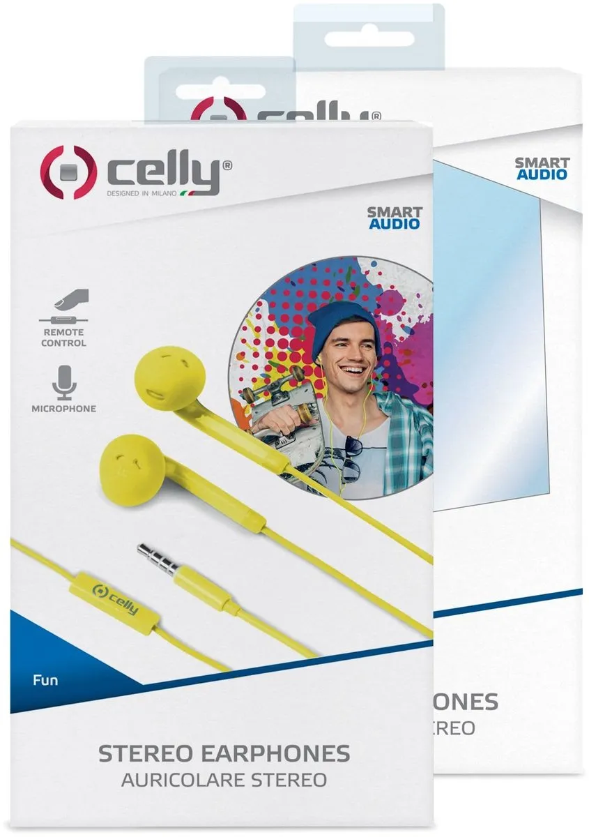 Celly Fun 35 Stereo Oordopjes - Geel - Volumebegrenzing