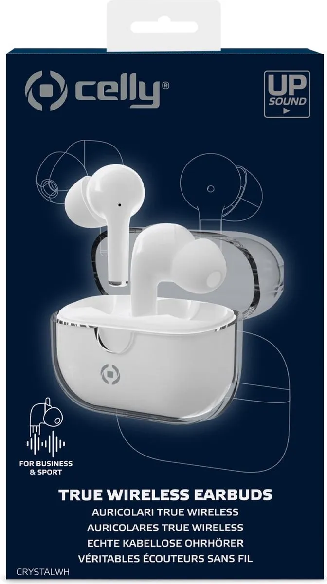 Celly Clear CLEARWH Oordopjes - Noise Cancelling - Bluetooth - Wit