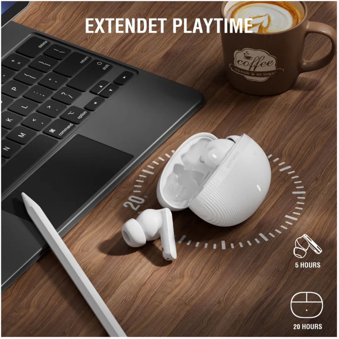 4Smarts SkyBuds Pro 541678 Oordopjes - Noise Cancelling - Wit