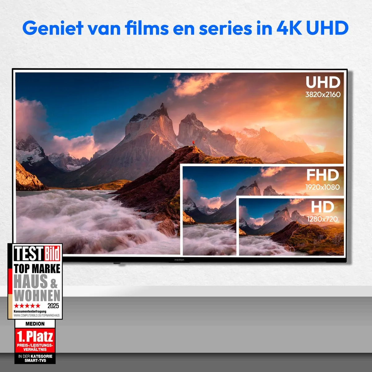Medion 50 inch QLED TV MD 850600 - Dolby Vision HDR