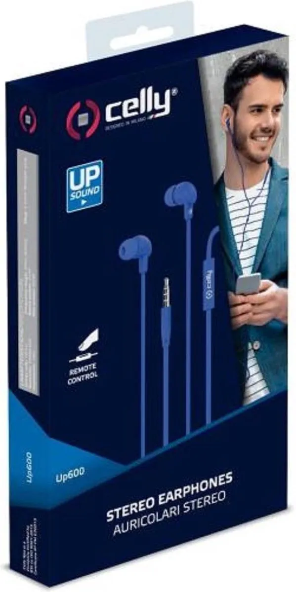 In-Ear Stereo Oordopjes UP600, Blauw - Kunststof - Celly