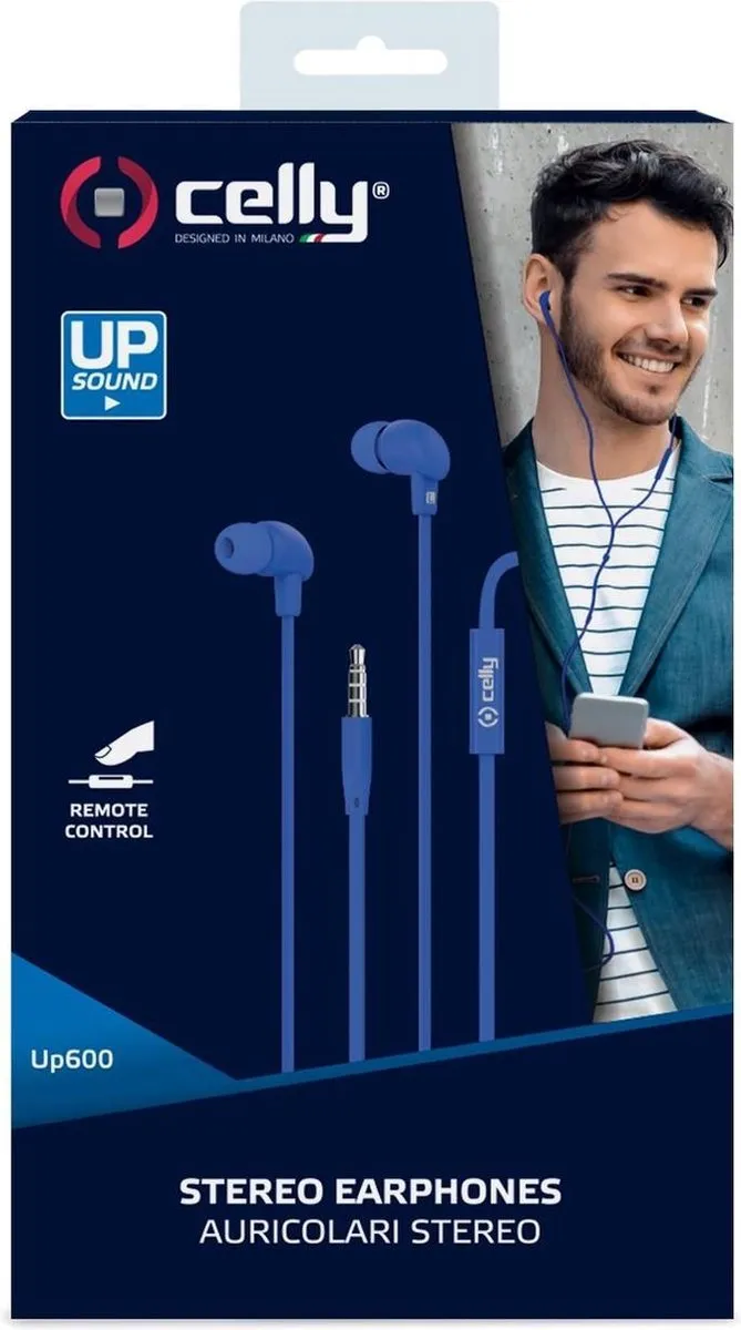 In-Ear Stereo Oordopjes UP600, Blauw - Kunststof - Celly