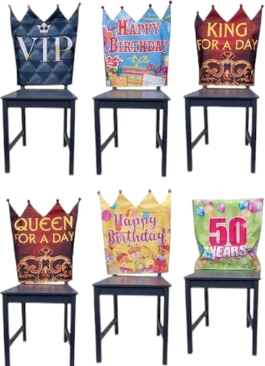 Eddy Toys Stoelhoes Verjaardag - 50x50cm - Divers