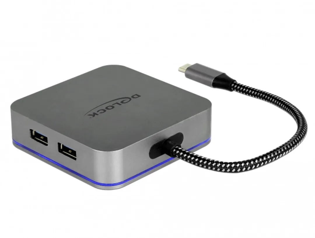 Delock 87742 USB-C Docking Station 4K - Grijs