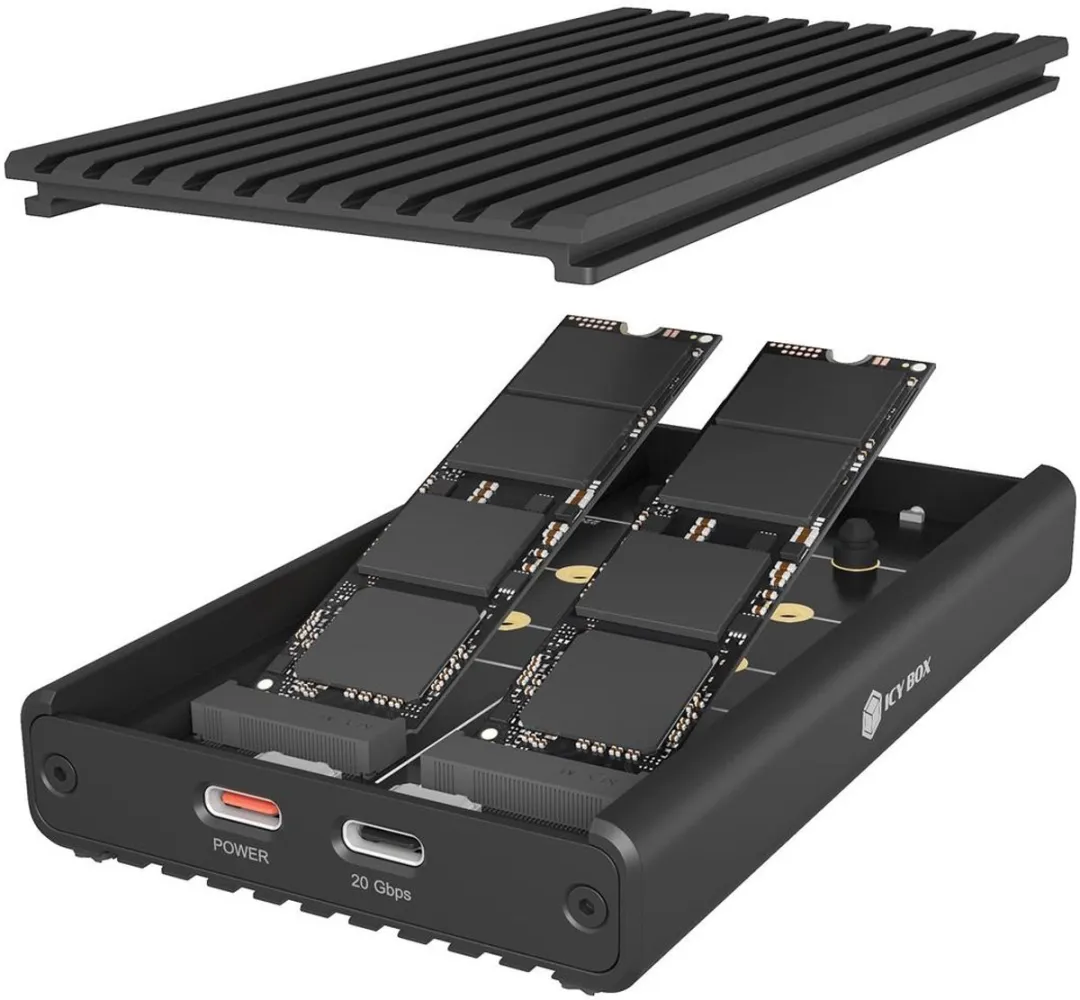 Icy Box IB-2817M-C32 USB-C Adapter - Zwart