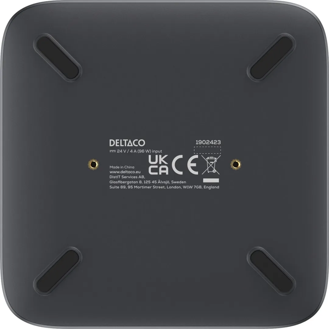 Deltaco 1902423 USB-C Docking Station - 2x HDMI, USB-C PD, RJ45 - Zwart