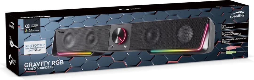Speedlink GRAVITY RGB Soundbar - Zwart
