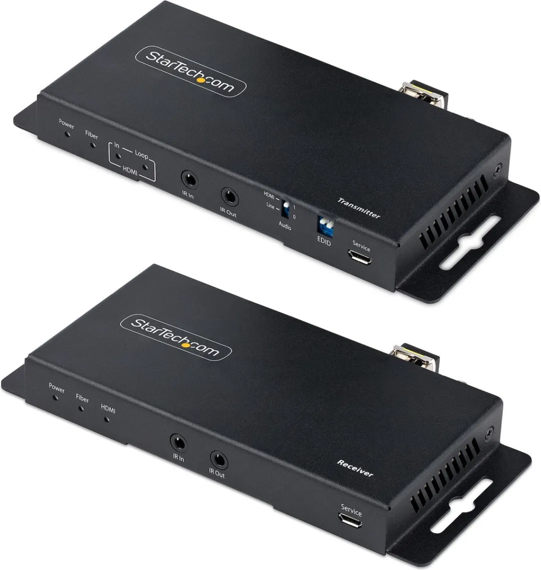 StarTech.com ST121HD20FXA2 audio/video extender AV-zender & ontvanger Zwart