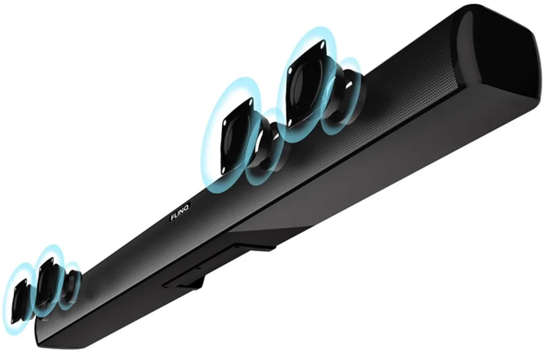 FlinQ Play Soundbar met Subwoofer - 3D Surround - Zwart