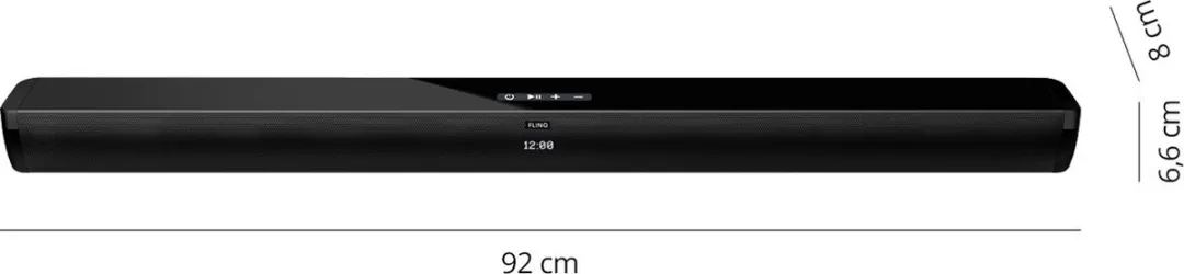 FlinQ Play Soundbar met Subwoofer - 3D Surround - Zwart