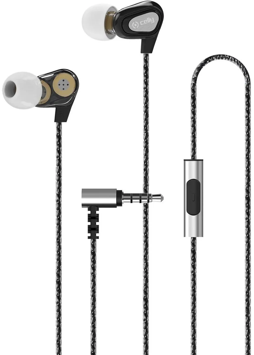 Celly UpSound 800 UP800 Oordopjes - Dual Driver - Zwart