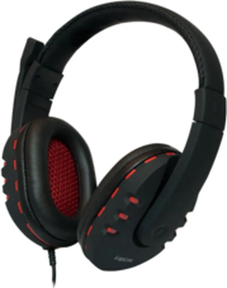 Logilink HS0033 Stereo Headset - Zwart/Rood