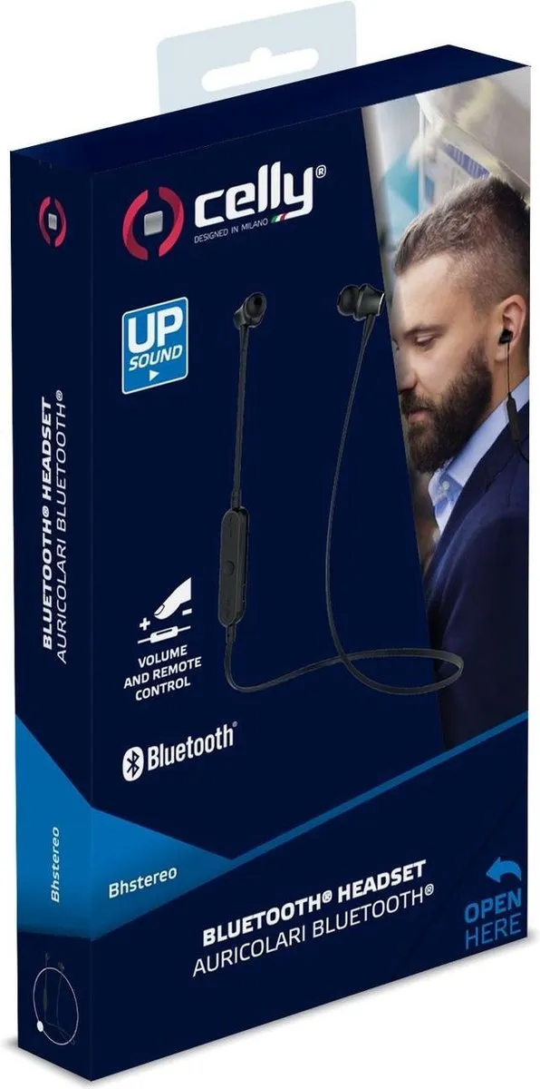 Celly BHSTEREOBK Bluetooth Oordopjes - Zwart