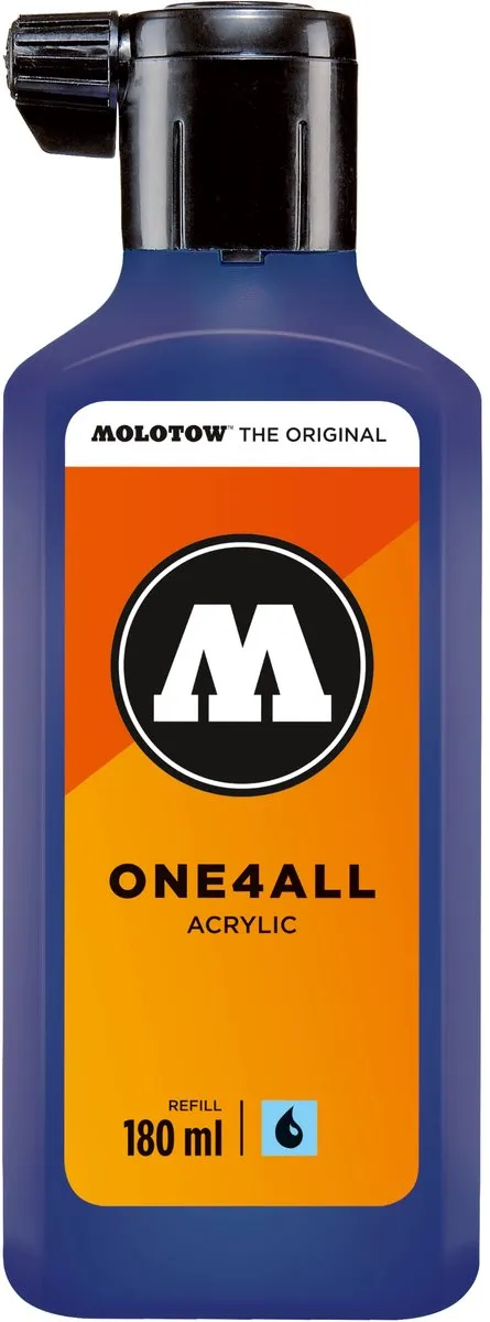 Molotow ONE4ALL™ - 180ml Nachtblauwe navul Inkt op acrylbasis
