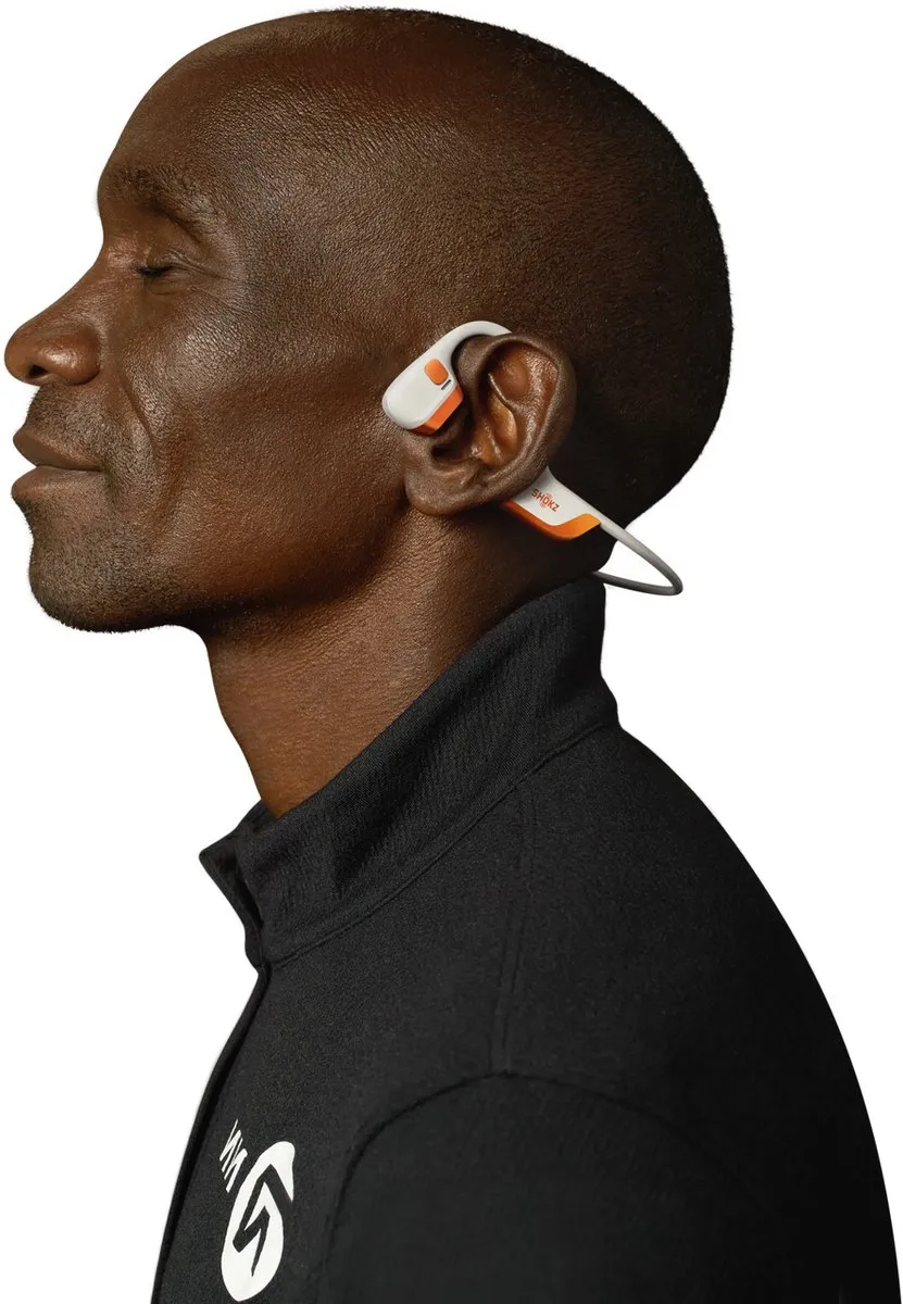 Shokz OpenRun Pro 2 EK Open-ear Sporthoofdtelefoon – Bone Conduction – IP55 water- en zweetbestendigheid – Eliud Kipchoge Edition – Oranje/Wi