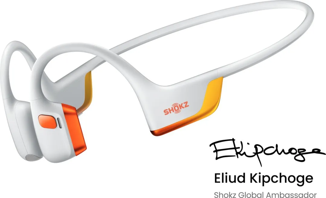 Shokz OpenRun Pro 2 EK Open-ear Sporthoofdtelefoon – Bone Conduction – IP55 water- en zweetbestendigheid – Eliud Kipchoge Edition – Oranje/Wi