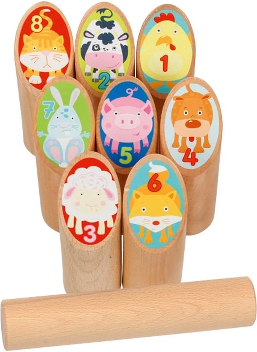 Goki Kubb Nummers/Dieren Schaakspel