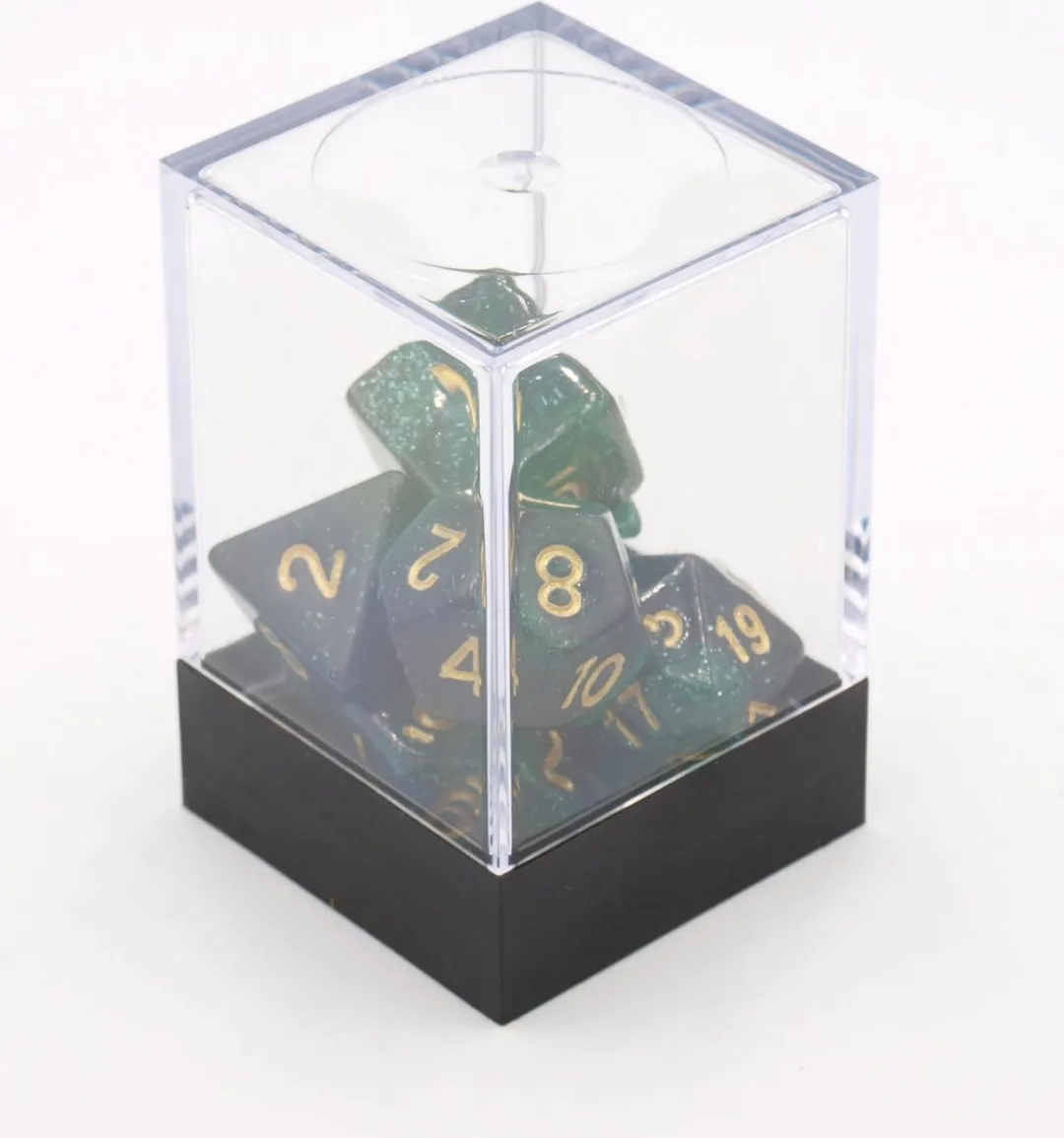 HOT Games Dobbelstenen Stardust Groen - 7 Stuks