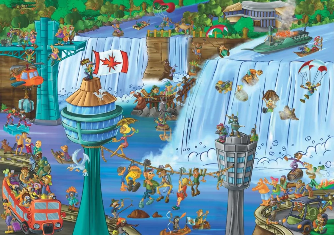 D-Toys Niagara Falls Puzzel 1000 Stuks - Multicolor