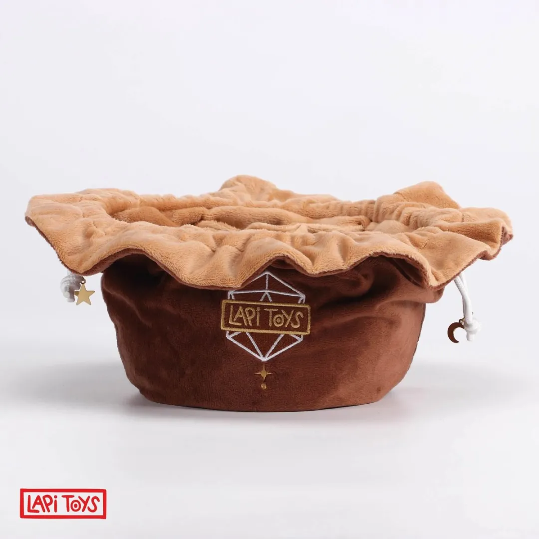 Lapi Toys D&D Dobbelstenen Fluweel Bruin Zak