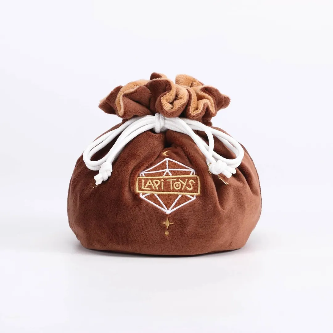 Lapi Toys D&D Dobbelstenen Fluweel Bruin Zak