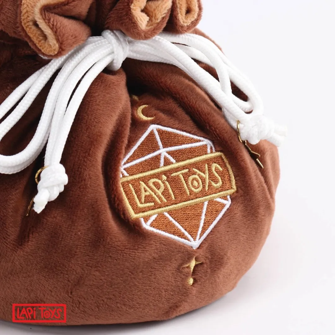 Lapi Toys D&D Dobbelstenen Fluweel Bruin Zak