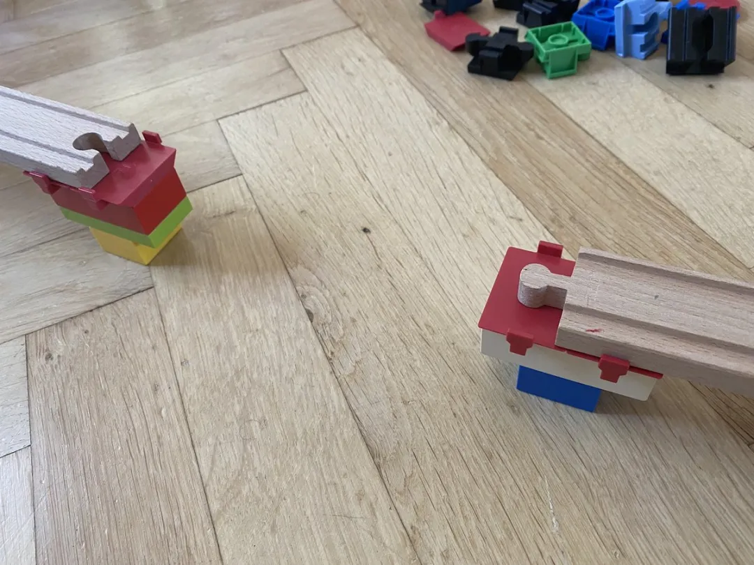 Allround Medium - 20 Brio Duplo Adapters - Treinbaanonderdelen - Houten Treinbaan