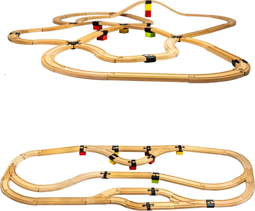 Allround Medium - 20 Brio Duplo Adapters - Treinbaanonderdelen - Houten Treinbaan