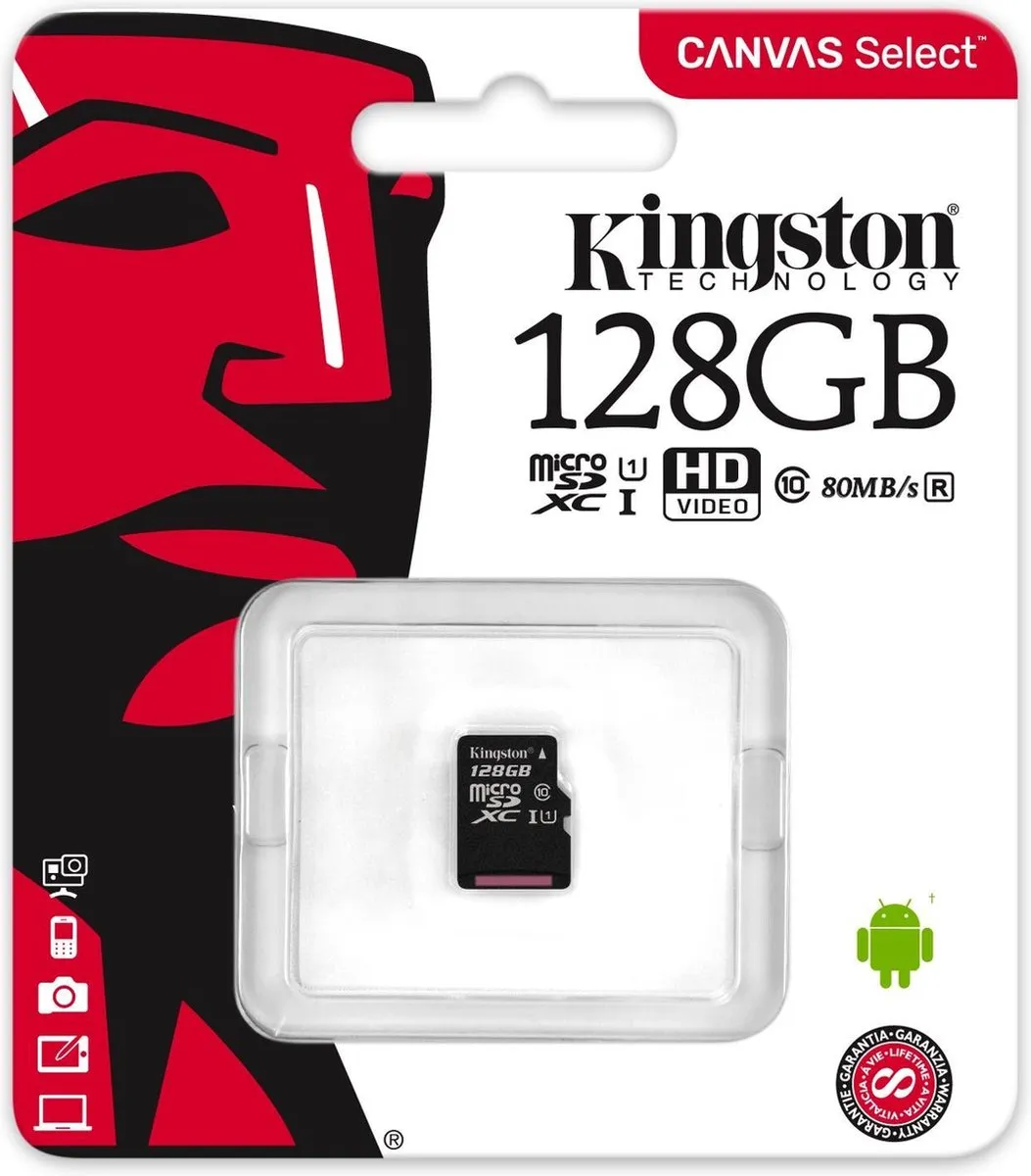 Kingston Canvas Select MicroSDXC 128GB UHS-I - afbeelding 6 van 6