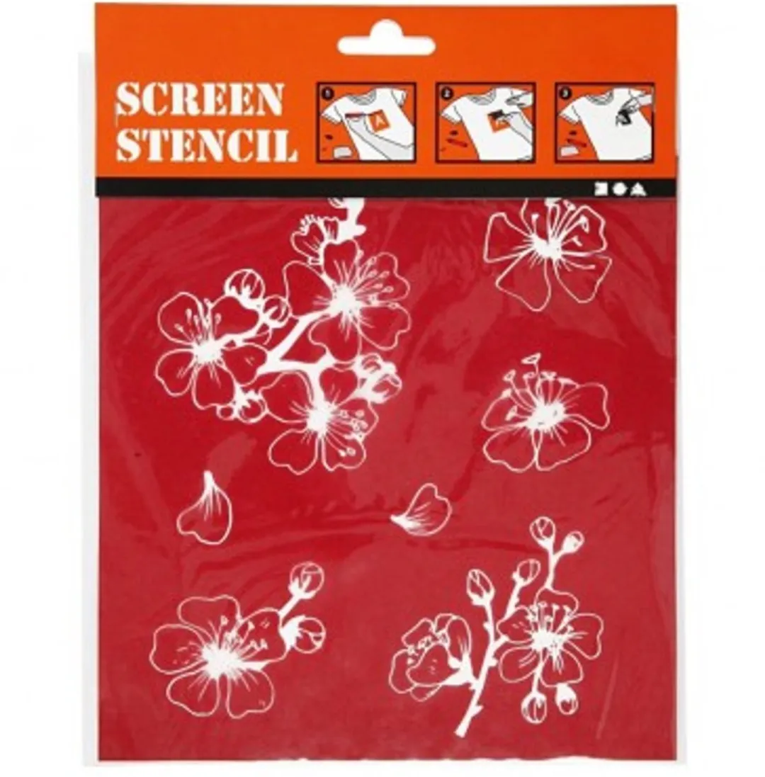 Creativ Company Screen Stencil Bloemen 20x22cm - Multicolor