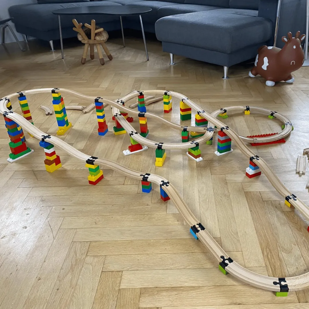 Toy2 Builder Set Track Connectors - 29 Stuks - Veelkleurig