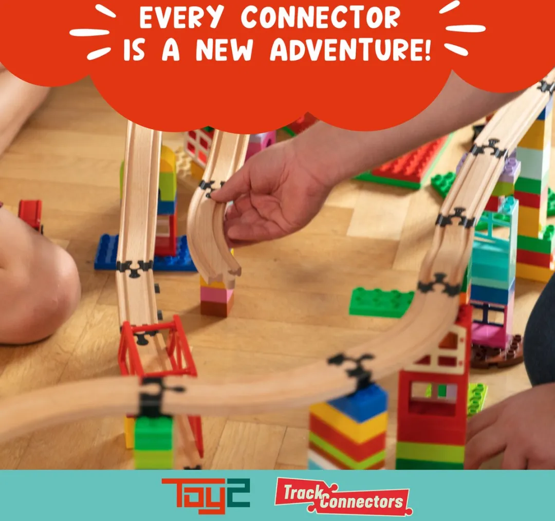 Toy2 Builder Set Track Connectors - 29 Stuks - Veelkleurig