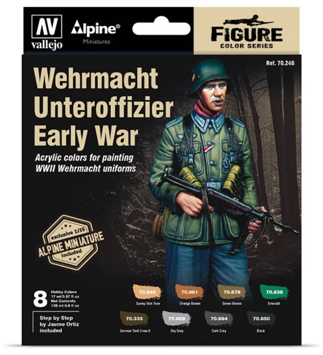 Vallejo Hobbyverf Acrylset Alpine Wehrmacht Unteroffizier