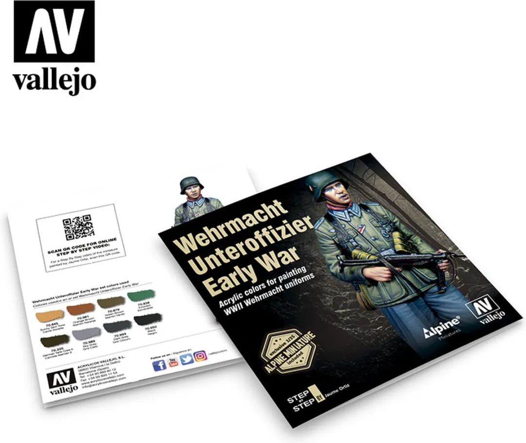 Vallejo Hobbyverf Acrylset Alpine Wehrmacht Unteroffizier - 8x17ml