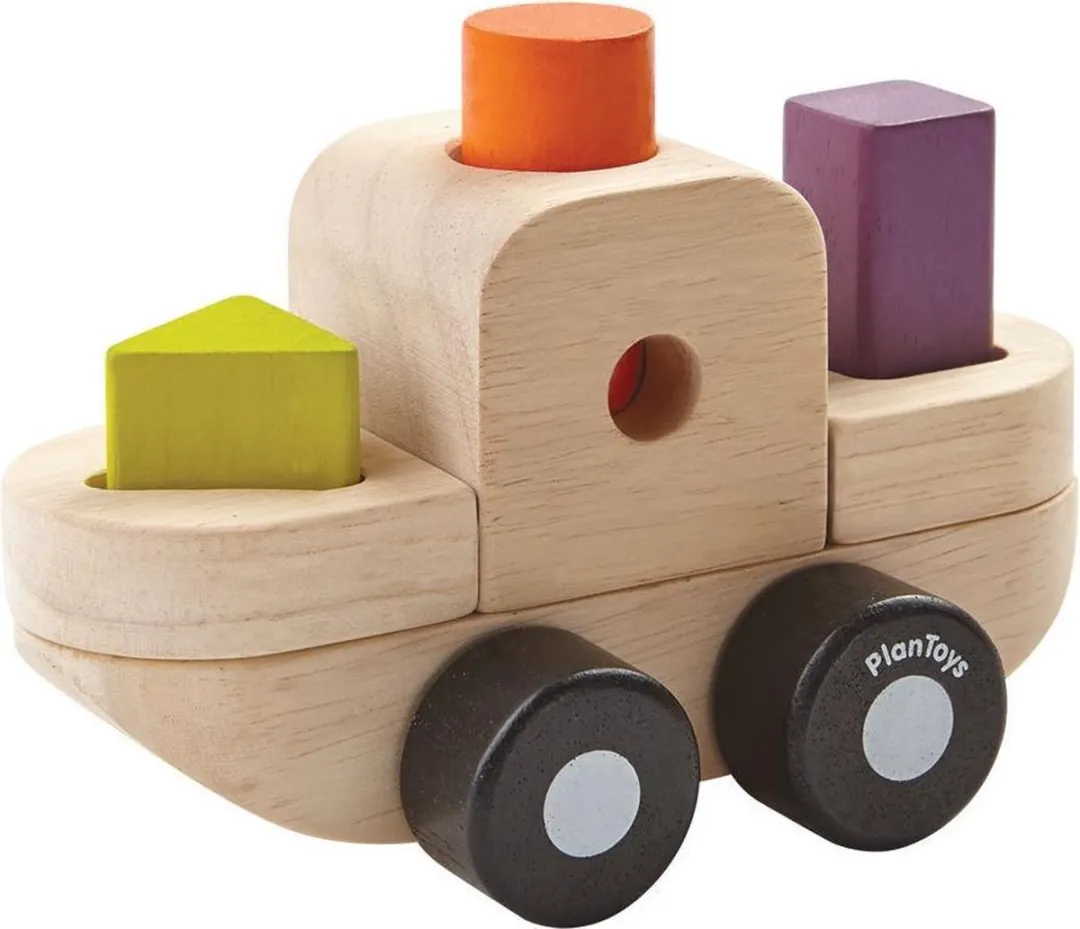 Plan Toys vormenpuzzel Sorting Puzzle Boat 5432