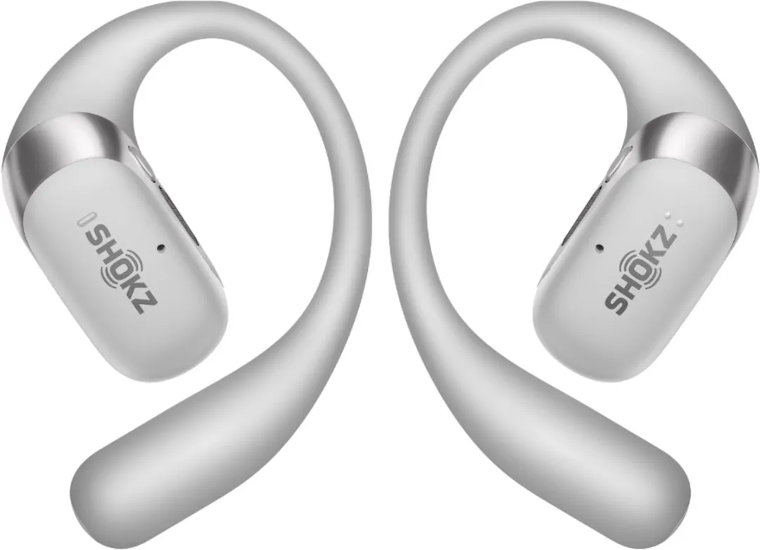 Shokz OpenFit 2+ Open-ear Sporthoofdtelefoon – Dolby Audio – Draadloze Oordopjes – Grijs