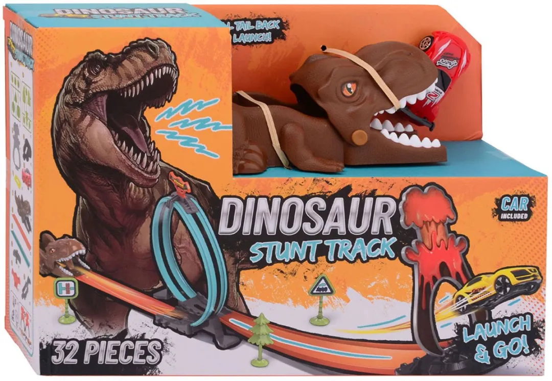 Johntoy Dino Racebaan 32-delig - Multi Kleuren